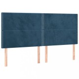 Cumpara ieftin Tablii de pat, 4 buc, albastru inchis, 80x5x78/88 cm, catifea