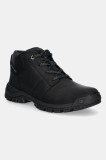 Caterpillar bocanci de piele THRESHOLD CHUKKA barbati, culoarea negru, P725952