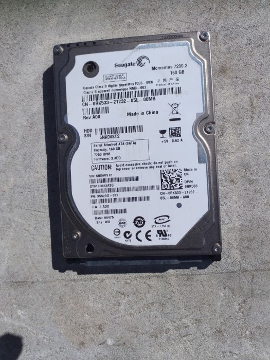 HDD 2,5 160GB Momentus 7200 RPM SATA