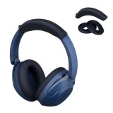 Set 2 Perne de urechi si 2 huse Kwmobile pentru Sony WH-XB910N, Albastru inchis, Silicon, KWM0000251E001C