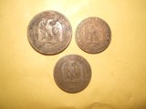 LOT 3 MONEDE FRANTA 1854 / 1855 / 1856