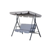 Balansoar Leagan Banca Metal Gri Curte Gradina Terasa 3 Persoane Relaxare Livrare GRATUITA !