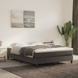 Gossi saltea de pat cu arcuri, gri inchis, 140x220x20 cm, catifea