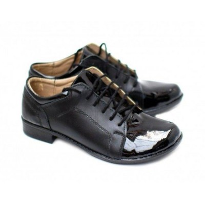 Pantofi dama piele naturala, casual cu lac - Made in Romania DAMABOXLACN foto