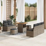 Cumpara ieftin Set de canapele pentru grădină cu pernă 8 pcs Gri Rattan poli