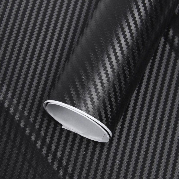 Folie colantare auto Carbon 3D - Negru (3m x 1,27m)