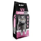 Asternut pentru pisici Wonder White, 10kg, aroma Pudra de Talc