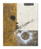 Tablou abstract pictat manual, Intraplanetar, 60x50cm ulei pe panza in relief efect 3D, gata de agatat pe perete