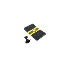 Husa volan cu ac si ata piele cu gaurele Negru , marime M- latime 11,5cm Cod: LUX FST01 Automotive TrustedCars