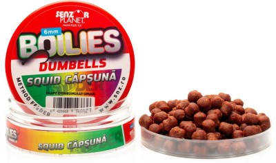 Boilies Dumbells Senzor Method Feeder Pentru Carlig Tare, Squid Capsuna, 6mm, 40kg foto