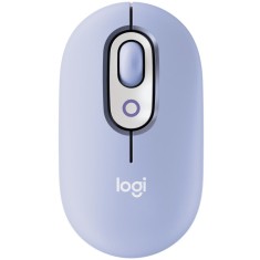Mouse Wireless Logitech POP cu emoji, Bluetooth, Silent Touch, 3 Way Easy-Switch, Lilac