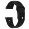 Curea silicon compatibila cu Samsung Galaxy Watch Active, Telescoape QR, 20mm, Negru