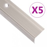 VidaXL Profile trepte &icirc;n formă de L, 10 buc. șampanie 67 cm aluminiu