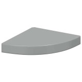 Cumpara ieftin Raft coltar de perete, gri extralucios, 25x25x3,8 cm, MDF