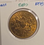 580 Kenya 10 Cents 1978, KM#11