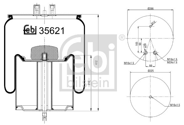 FEBI BILSTEIN 35621 Burduf, suspensie pneumatica