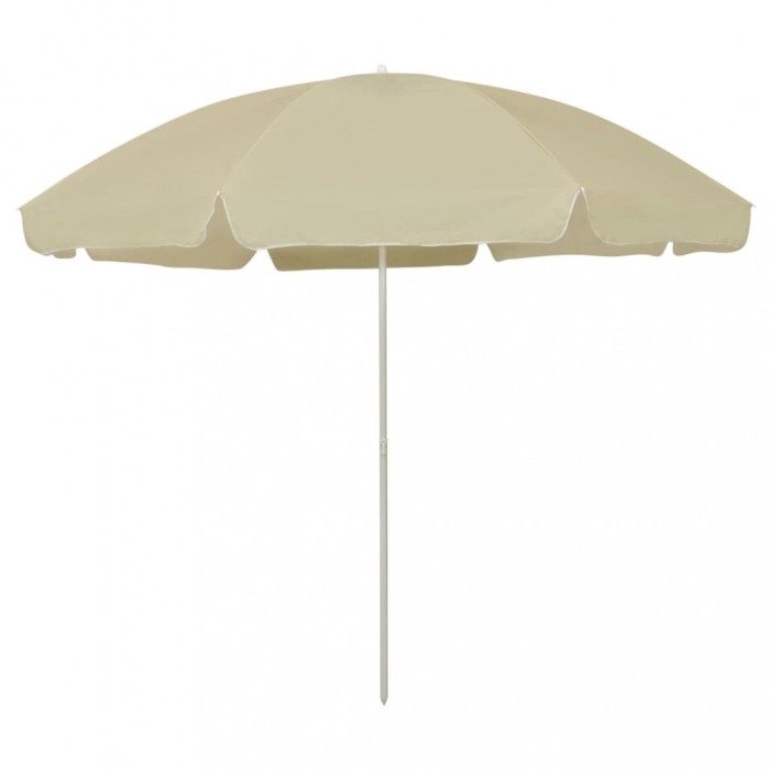 vidaXL Umbrelă de soare de plajă, galben nisipiu, 300 cm