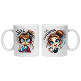 Cana alba personalizata &quot;inainte si dupa cafea - model 7&quot;, INOVATIX&reg;️. 330ml, Oem
