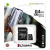 Card Memorie microSDXC Kingston Canvas Select Plus Android A1, 64Gb, Clasa 10 / UHS-1 U1, Cu Adaptor SDCS2/64GB
