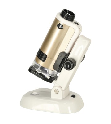 Microscop pentru copii cu lumina LED, pliabil, marire maxima 250X, accesorii incluse, inaltime reglabila, 11 x 7.5 x 17.5 cm foto
