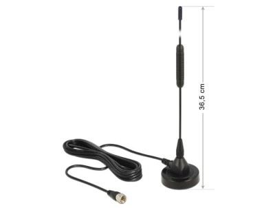 DAB+ ANTENNE F STECKER 0 DB OMNIDIREKTIONAL MIT MAGNETISCHEM 12412 DELOCK foto