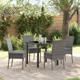 Cumpara ieftin Set de masă pentru grădină 5 pcs Gri Rattan poli