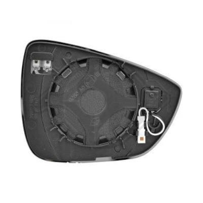 Geam oglinda exterioara cu suport fixare Ford Focus, 04.2018-, partea Dreapta, incalzit; sticla asferica; geam cromat; pentru oglinzi cu echipare BLI foto