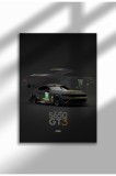 mxm_racing_33|Poster de curse GT și DTM, mașini de curse moderne pe p&acirc;nză, artă murală fără ramă cu motorsport, legende de pistă | A4 (21 x 29.7 cm) -