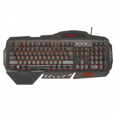 Tastatura gaming Trust Gaming GXT850 cu placa metalica superioara si iluminare in 3 culori foto