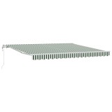 vidaXL Cort electric retractabil Verde și alb 400 &times; 300 cm 3330721