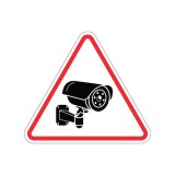 Indicator Supraveghere Video CCTV triunghiular 20 x 30 cm