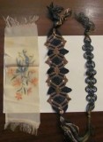 GE - Lot 3 semne de carte vechi din material textil