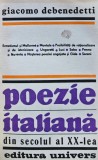 Poezie italiana din secolul al XX-lea - 1986 - Giacomo Debenedetti ($U144)