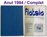 Romania 1984 - Lot 12 reviste filatelice romanesti FILATELIA / An XXXIII complet, colegate in volum cartonat