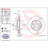 Set disc frana Ford C-Max 2 (Dxa/Cb7 Dxa/Ceu) 04.10-06.19, C-Max 2 Van 10.10-06.19, Focus 3 Box / Estate 02.12-, Focus 3 Saloon 07.10-02.20, Focus 3, BREMBO