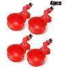 Set 4 Boluri Apa Pasari Plastic Rosu 10.5cm x 6.5cm x 4cm - Adapatoare Automata Colivie, Voliera