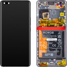 Display cu Touchscreen Honor Magic4 Pro, cu Rama si Acumulator, Negru, Service Pack 0235AGXA foto
