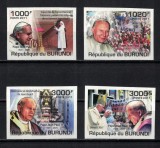 Timbre Burundi 2011 Papa Ioan Paul II, Serie Completa Nestampilata, Valoare Michel 8&euro;