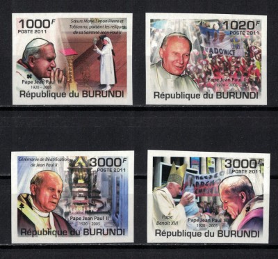 BURUNDI 2011 - Oameni celebri, Papa IoanPaul II MNH foto
