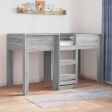 vidaXL Pat Etajat pentru Copii Gri Sonoma 75 x 190 cm Lemn compozit 3410472