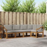 vidaXL Set de canapea cu pernă 5 pcs Gri natural și deschis 3366409