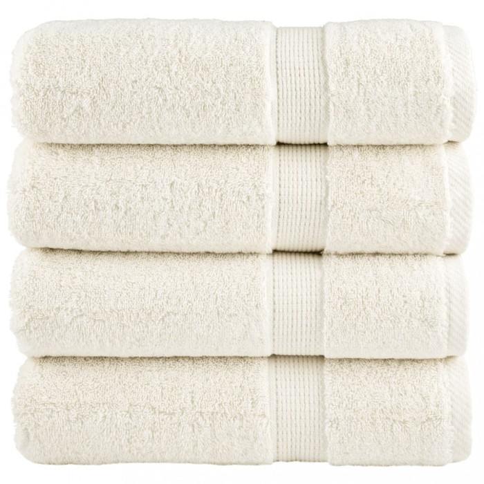 vidaXL Prosoape de baie premium SOLUND 4 buc 100x150 cm 600 gsm