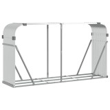 Cumpara ieftin Suport pentru busteni, argintiu, 180x45x100 cm, otel galvanizat
