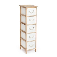 Comoda lemn alb maro Yvette 26x32x98h