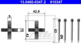 Set accesorii, placute frana SAAB 9-3 (YS3D) (1998 - 2003) ATE 13.0460-0347.2