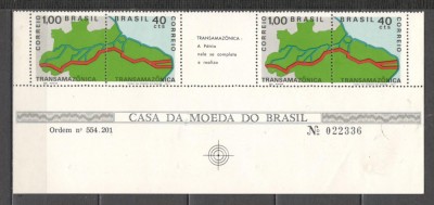 Brazilia.1971 Construirea soselei Trans Amazonia-streif GB.40 foto