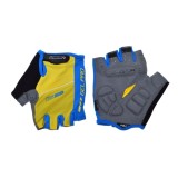 Manusi ciclism adulti, Leoshi Gel-Pro, cu gel, marime L, culoare galben/albastru Cod:LSL3085