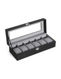 Cumpara ieftin Cutie pentru ceasuri, Songmics, capacitate 6, JWB06BK, Gri