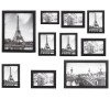 Set 10 rame foto de perete, colaj de 10 fotografii, diferite dimensiuni, negru Household NewTrend, Oem