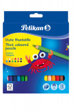 Creioane Color Jumbo, Set 12 Culori + Ascutitoare, Pelikan